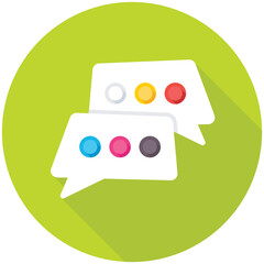 Chat Bubbles flat colored Icon