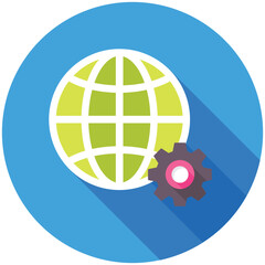 Global Development flat colored Icon