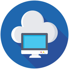 Cloud Computing flat colored Icon