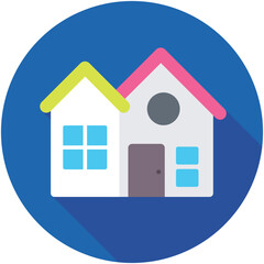 Cottage Flat Colored  Icon
