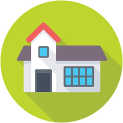 Farmhouse Flat Colored  Icon