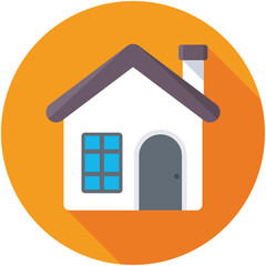 Cottage Flat Colored  Icon