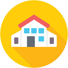 Warehouse Flat Colored Icon