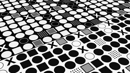 Geometric background, colorful seamless geometric patterns. 3D rendering