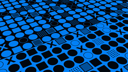 Geometric background, colorful seamless geometric patterns. 3D rendering