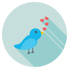 Love Message Flat Colored Icon