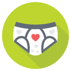 Panty Flat Colored Icon