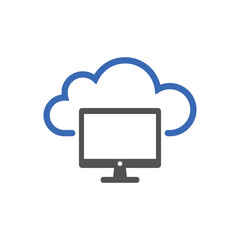 Cloud computing icon Vector illustration. Cloud computing symbol for SEO, Website and mobile apps