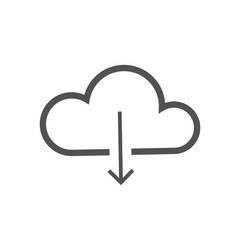 Set of download  icons. download cloud symbol Vector illustration