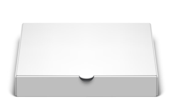 White Cardboard Pizza Box Mockup