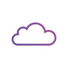 Cloud icon Vector illustration. Cloud symbol for SEO, Website and mobile apps gradient color
