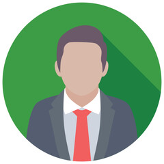 Businessman Flat Colored Icon