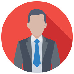 Businessman Flat Colored Icon