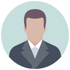 Businessman Flat Colored Icon
