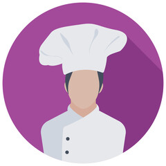 Chef Flat Colored Icon