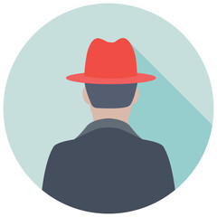 Detective Flat Colored Icon
