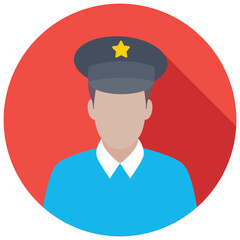 Sergeant Flat Colored Icon