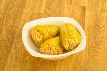 Bell Bulgarian pepper stuffed meat