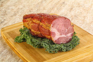 Delicous pork cured meat isolated
