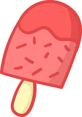 Ice cream hand drawn filled outline style