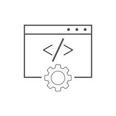 Custom coding icons Vector illustration. modern style Custom coding symbol