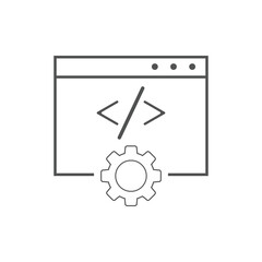 Custom coding icons Vector illustration. modern style Custom coding symbol