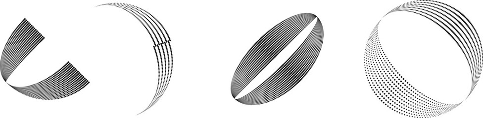 Halftone dots in circle form. round logo . vector dotted frame . design element