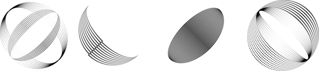 Halftone dots in circle form. round logo . vector dotted frame . design element