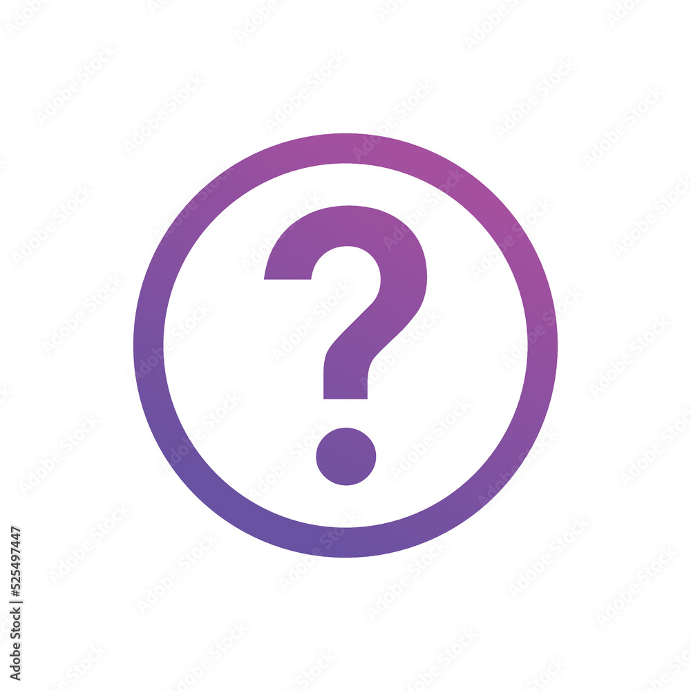 Wall mural faq icon vector illustration. question mark sign