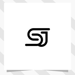letter sj js logo design