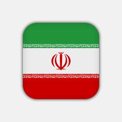 Iran flag, official colors. Vector illustration.
