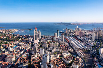 Obraz premium Aerial photography of China's modern urban architectural landscape