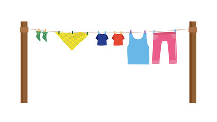 clothes drying on a clothesline