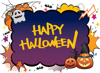 ハロウィン　かわいい　イラストセット
