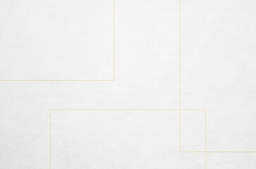 Classy, elegant and happy Japanese style background. White Japanese washi paper textured background with golden pattern.
