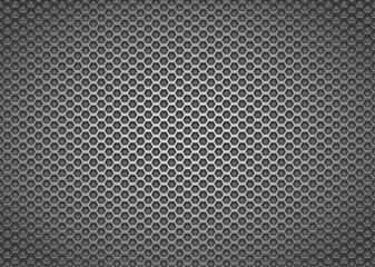 Grey Mesh Grill Background.Hexagon shape