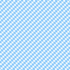 Großes Diagonales Rautenmuster Oktoberfest Nahtlos Hellblau/Weiß