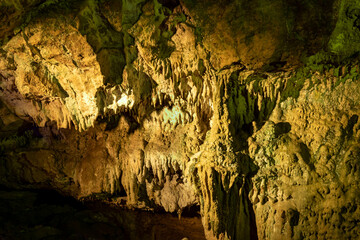 Fakilli Cave, located in Duzce, Turkey, offers a wonderful view with natural formations, stalactites and stalagmites.