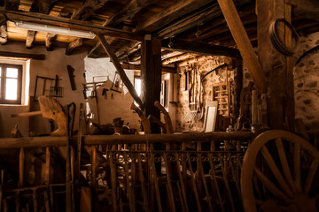 Barn with various woodwork