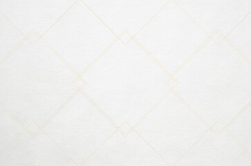 White washi paper texture with classy gold thread pattern. Abstract graceful Japanese style background.