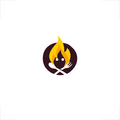 bonfire ghost with spoon and fork logo