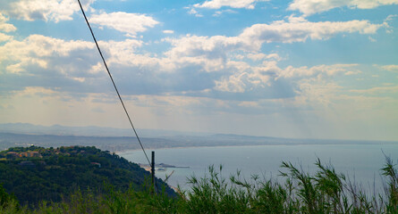 The coast of Riccione far moutains view, Italy