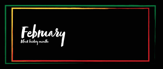 Black history month celebration, modern vector illustration, African diaspora and American History banners, February festive elements, remembering of important people