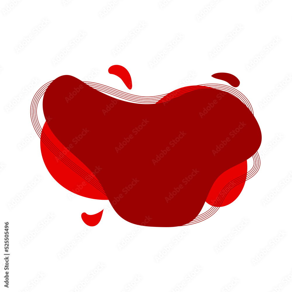 Aufkleber red modern vector banner. flat geometric shape in memphis design style. template abstract banner for