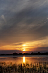 Beautiful cloudscape over the sea, sunrise shot