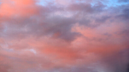 Pink sunset clouds