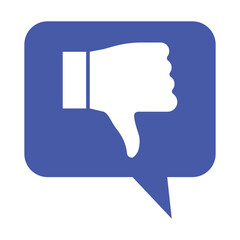 Naklejka premium Thumb down sign isolated on white, illustration. Dislike button
