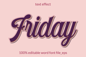 text effect friday