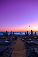 Sonnenuntergang am Strand von Georgioupoli-Chania/Kreta (Griechenland)