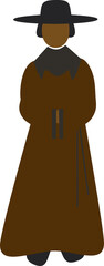 Monk illustration Flat style